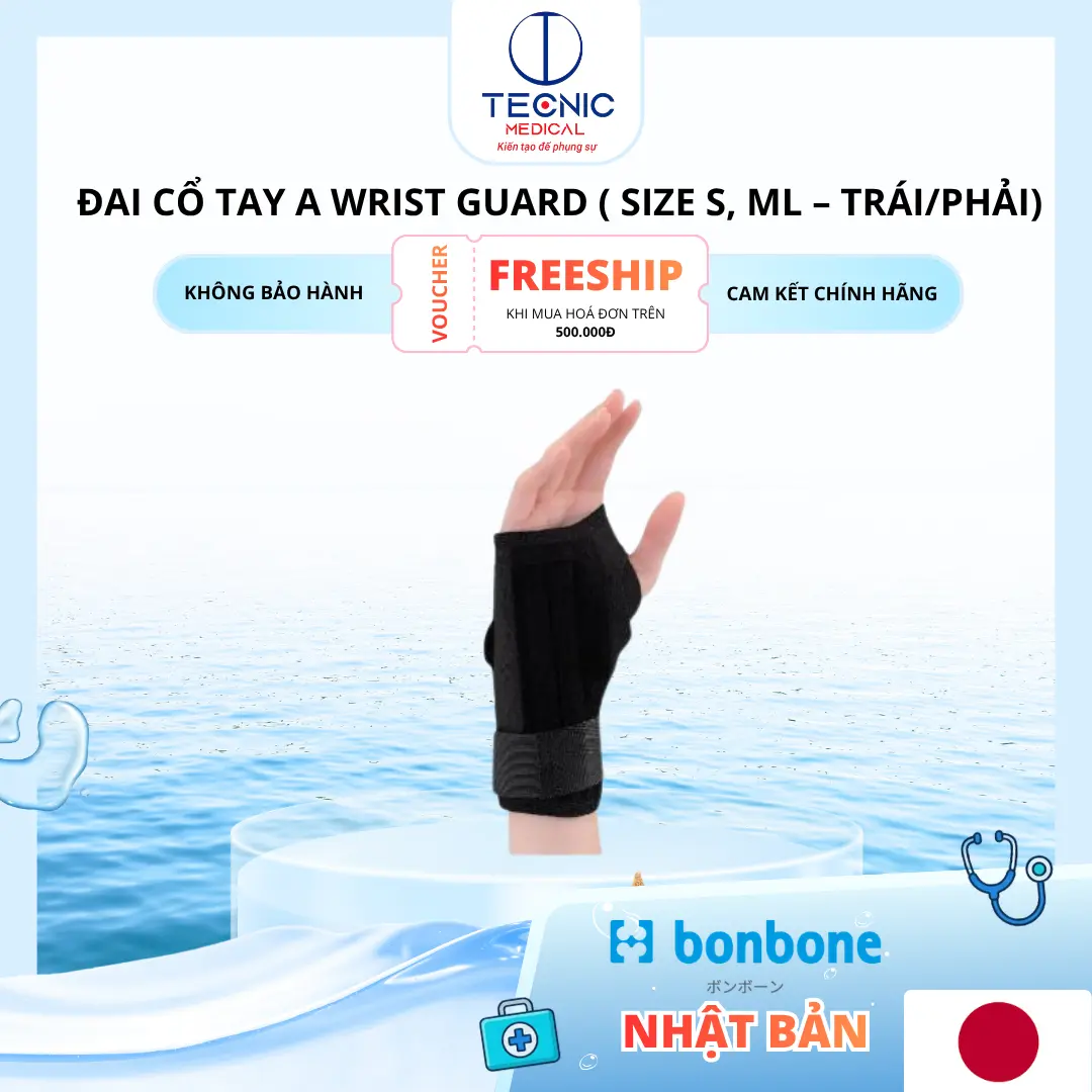 Đai Cổ Tay A Wrist Guard – Nẹp Cổ Tay Hỗ Trợ Cố Định, Bảo Vệ Cổ Tay (Size S, M/L – Trái/Phải)